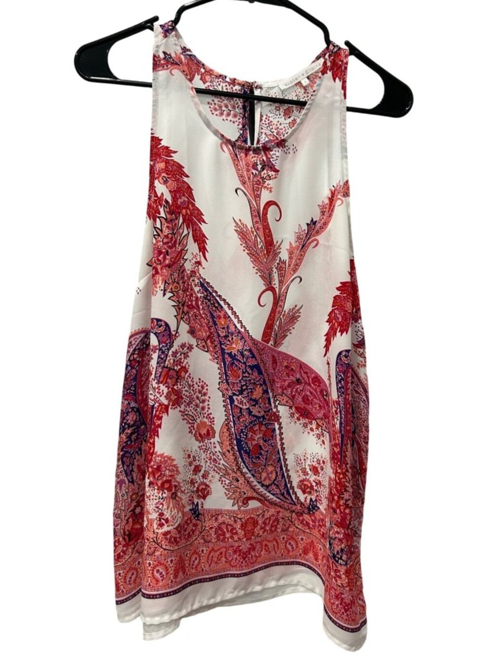 Violet & Claire Large Sleeveless Paisley Print Boho Dress Festival Party Summer